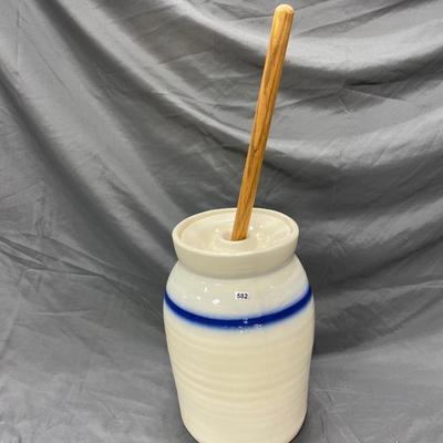 Stoneware butter churn