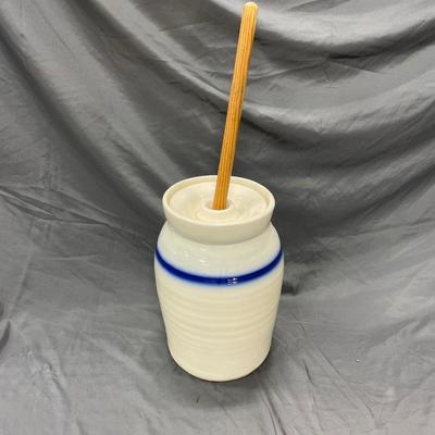 Stoneware butter churn