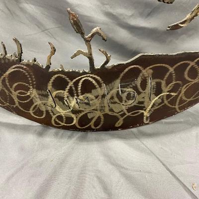 Cut out metal duck hanging