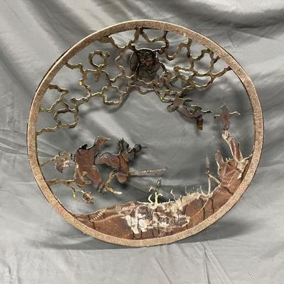 Cut out metal duck hanging