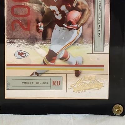 Kansas City Chiefs 3 card plaque 2004, and 3 Patch Cards