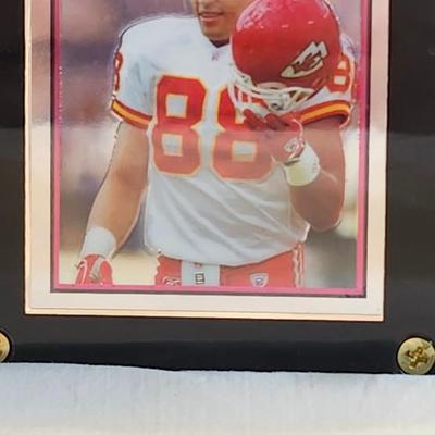 Kansas City Chiefs 3 card plaque 2004, and 3 Patch Cards