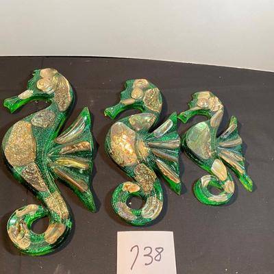 Vintage Lucite Sea Horses