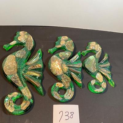 Vintage Lucite Sea Horses