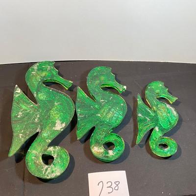 Vintage Lucite Sea Horses