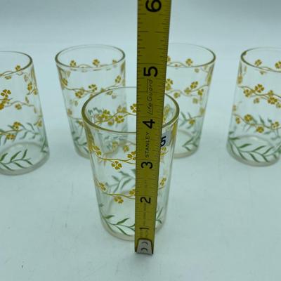 Yellow juice glasses