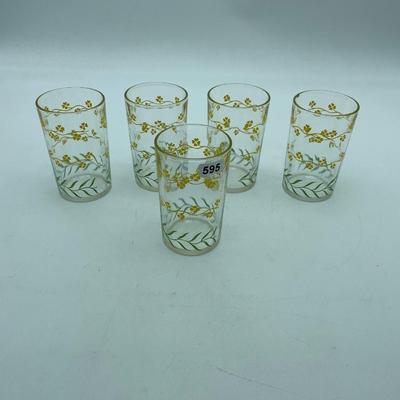 Yellow juice glasses