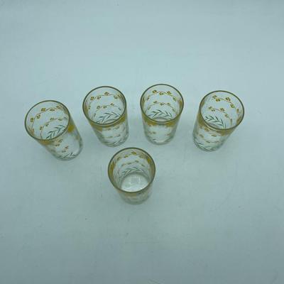 Yellow juice glasses