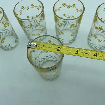 Yellow juice glasses