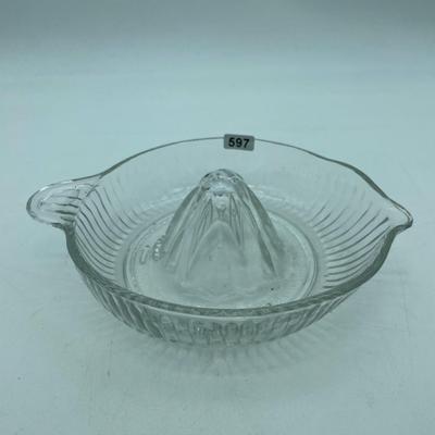 Clear glass juicer