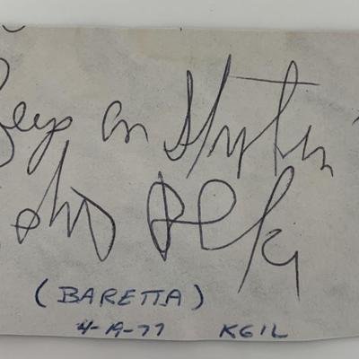 Robert Blake  Baretta signature