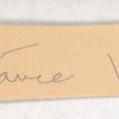 Constance Worth original signature