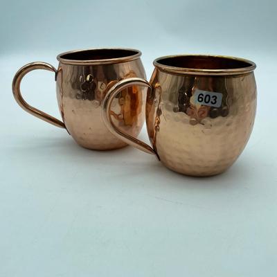 Copper mugs