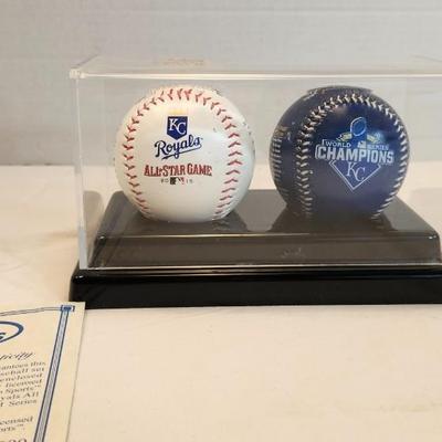 Nikco Sports Limited Edition KC Royals Two Baseball set 2015 2302/5000