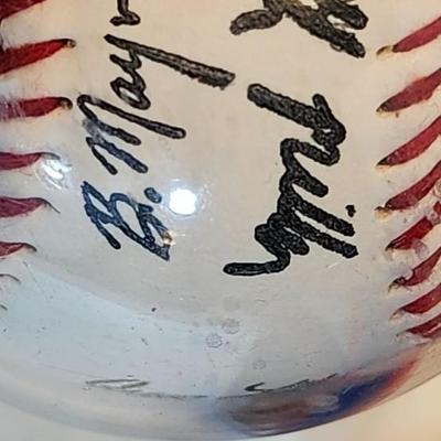 1992 Kansas City Royals Team Stamped Facsimile Signed Autographed Baseball Trammell w/ G Brett