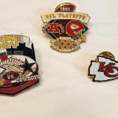 Lot of KC Kansas City Chiefs NFL Football Hat Lapel pins, Game day