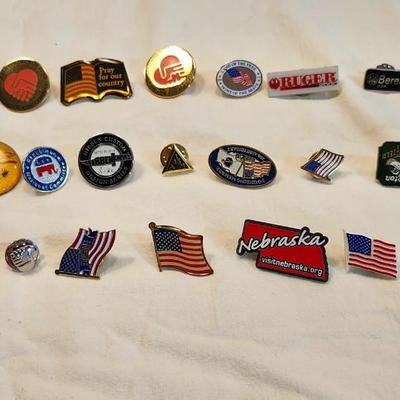 Vintage Lot Pin Back Lapel Enamel Pins