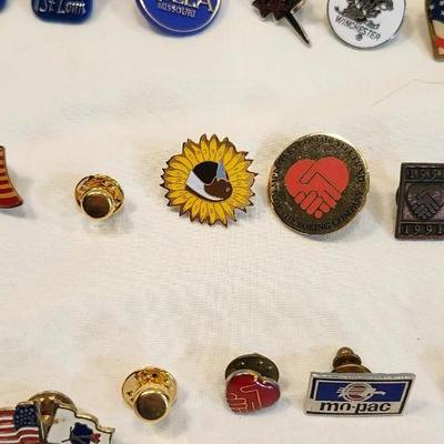 Vintage Lot Pin Back Lapel Enamel Pins