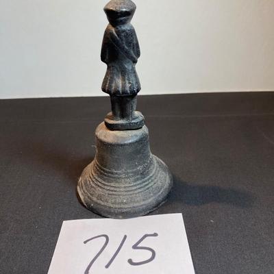 Vintage Colonial Soldier Table Bell