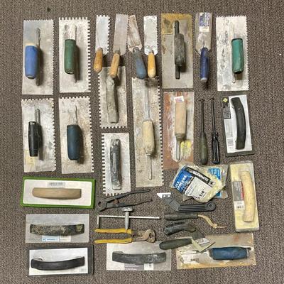 Tool Lot: Tile Trowels, Floats and associated tools
