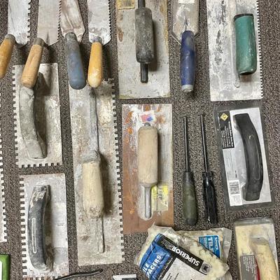 Tool Lot: Tile Trowels, Floats and associated tools