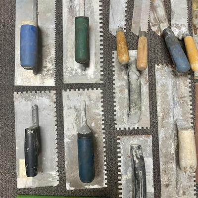 Tool Lot: Tile Trowels, Floats and associated tools