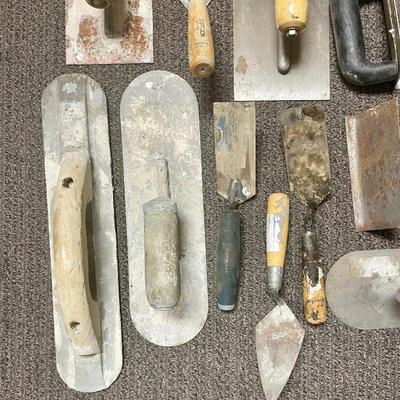 Tool Lot: Concrete Trowels, Floats and associated tools