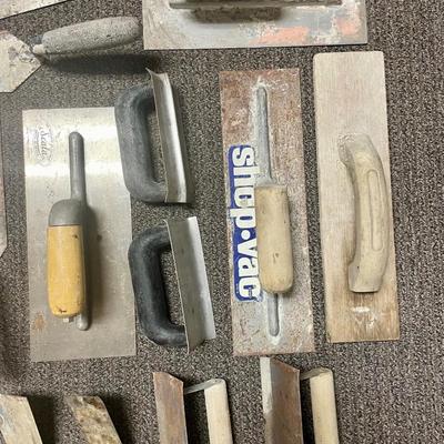 Tool Lot: Concrete Trowels, Floats and associated tools