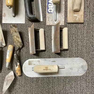 Tool Lot: Concrete Trowels, Floats and associated tools