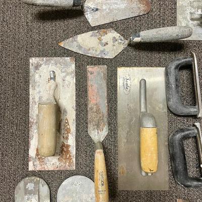 Tool Lot: Concrete Trowels, Floats and associated tools