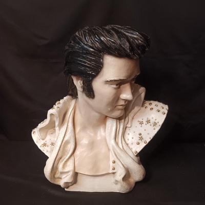 LIFE SIZE PLASTER ELVIS PRRESLEY BUST