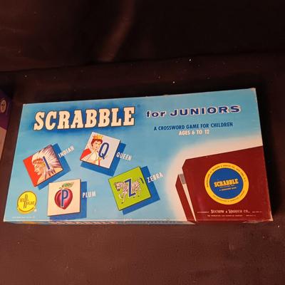 "HERD YOUR HORSES" & "SCRABBLE FOR JUNIORS" BOARD GAMES