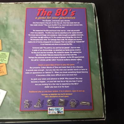 "THE 80's" A GAME FOR YOUR GENERATION
