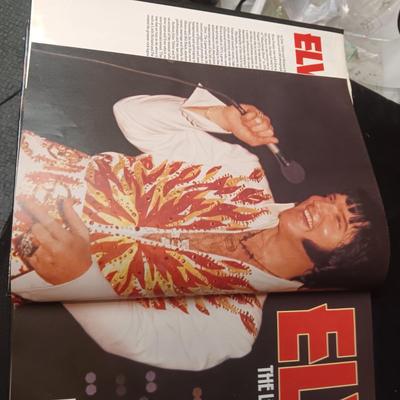 ELVIS COFFEE TABLE BOOK AND A LEGEND IN LIGHTS GUITAR