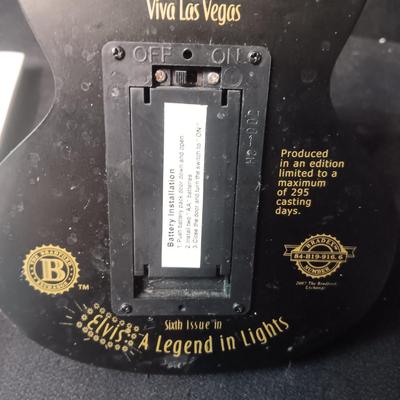 ELVIS COFFEE TABLE BOOK AND A LEGEND IN LIGHTS GUITAR