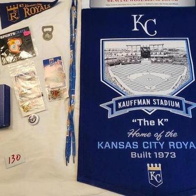 Kansas City Royals Lot with Kansas City Royals 15" x 24" Kauffman Stadium Banner
