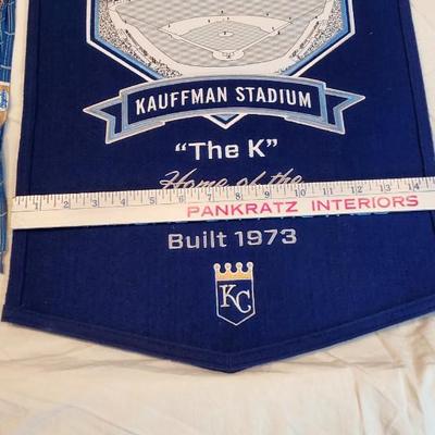 Kansas City Royals Lot with Kansas City Royals 15" x 24" Kauffman Stadium Banner