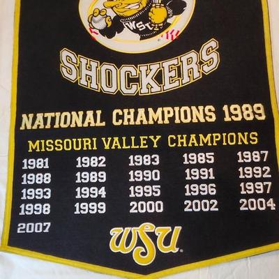 Coach Gene Stephenson HOF 2014 Signed WSU Shocker Banner