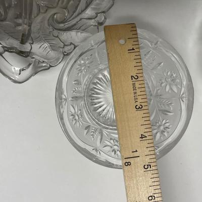 Mixed Lot of Clear Glass = luncheon plates and 3 bowls