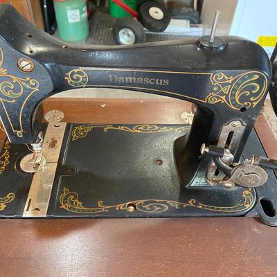 Vintage Damascus Sewing Machine and Cabnet