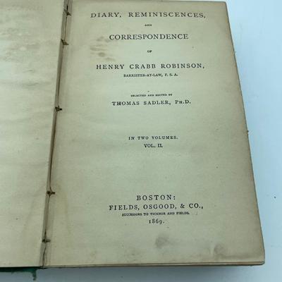 Diary, Reminiscences & Correspondence of Henry C Robinson