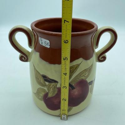 Apple stoneware crock