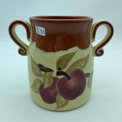 Apple stoneware crock