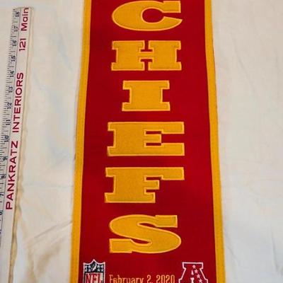 Two Kansas City Chiefs wool LIIV Banner