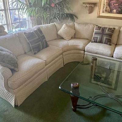 Large Sectional Creamy White Couch - pristine condition