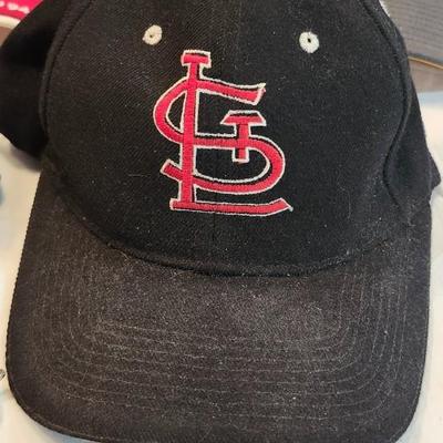 Lot of St Louis Cardinals Baseball Caps/ Hats & Hat Lapel Pin