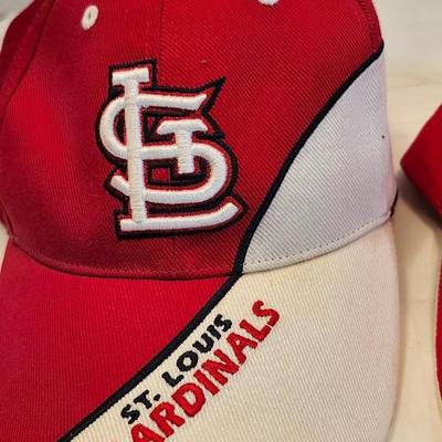 Lot of St Louis Cardinals Baseball Caps/ Hats & Hat Lapel Pin