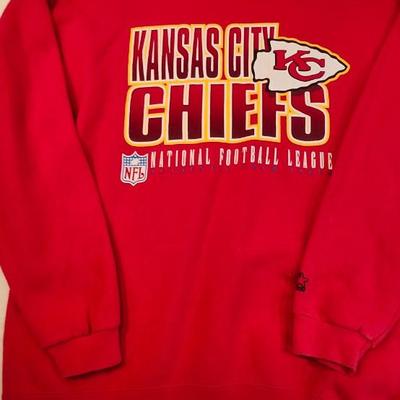 Vintage Kansas City Chiefs Sweatshirts including 1993 Warner Bros Taz Looney Tunes