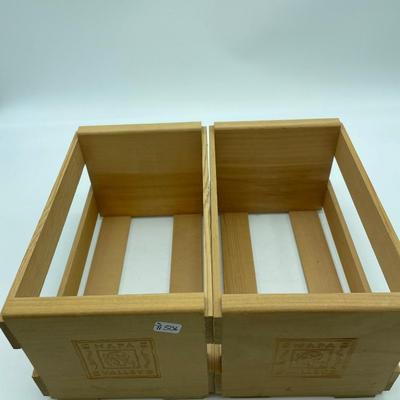 Vintage Napa Valley double row cd crate