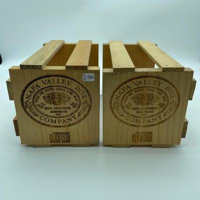 2-vintage Napa Valley cd crates